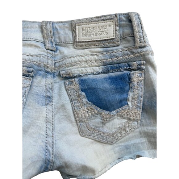 MISS ME Irene Light Wash Denim Shorts Size 26 - Picture 6 of 7